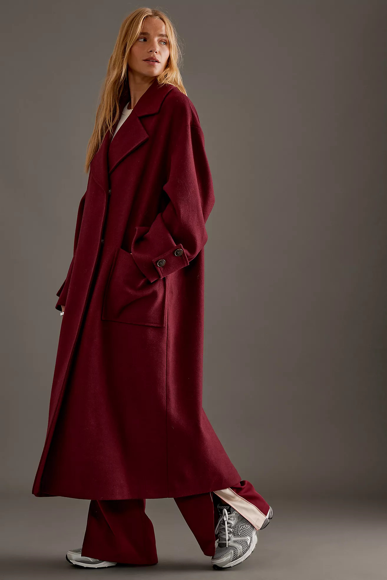 By Anthropologie Wool-Blend Oversized Coat | Anthropologie (UK)