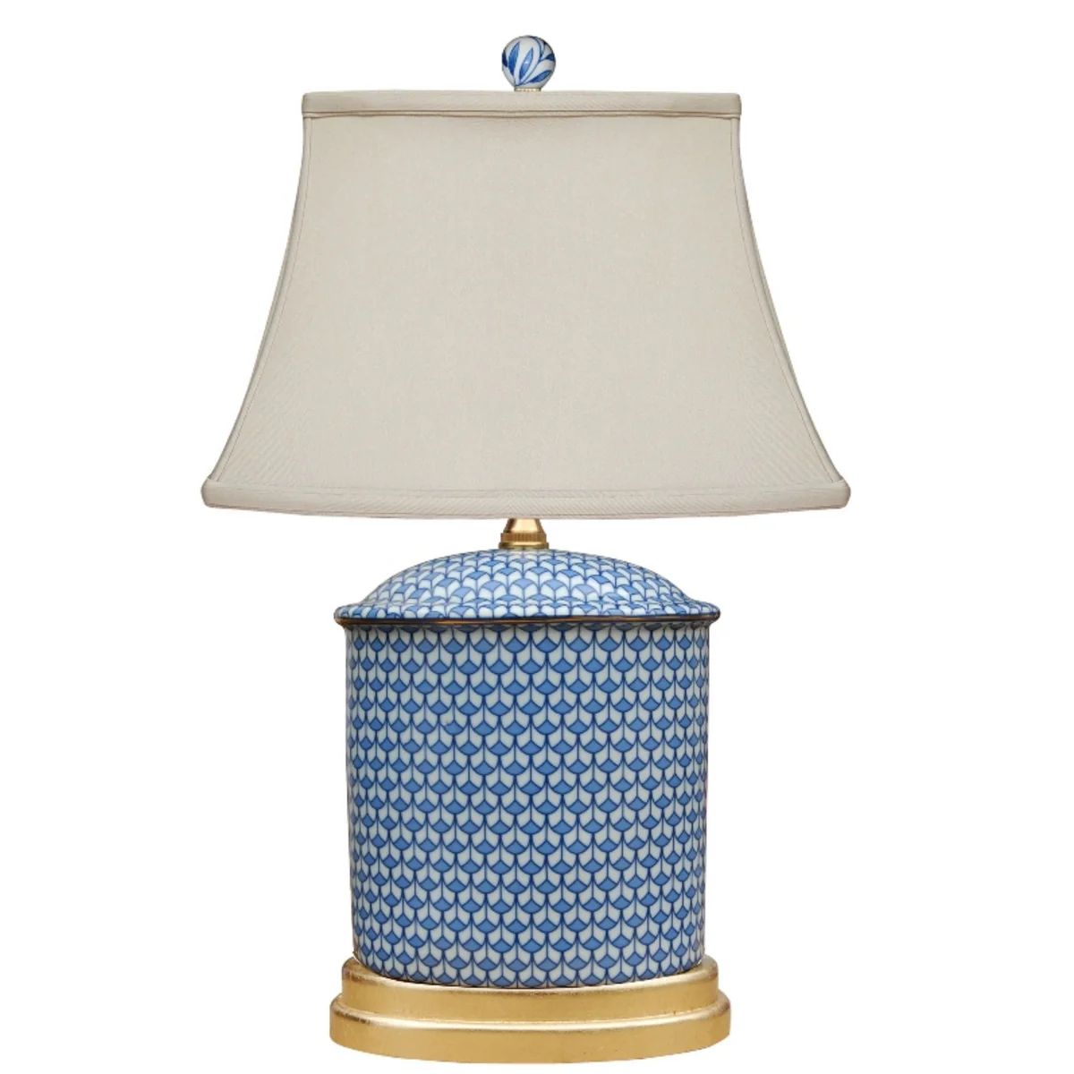 English Blue and White Porcelain Table Lamp | Mintwood Home