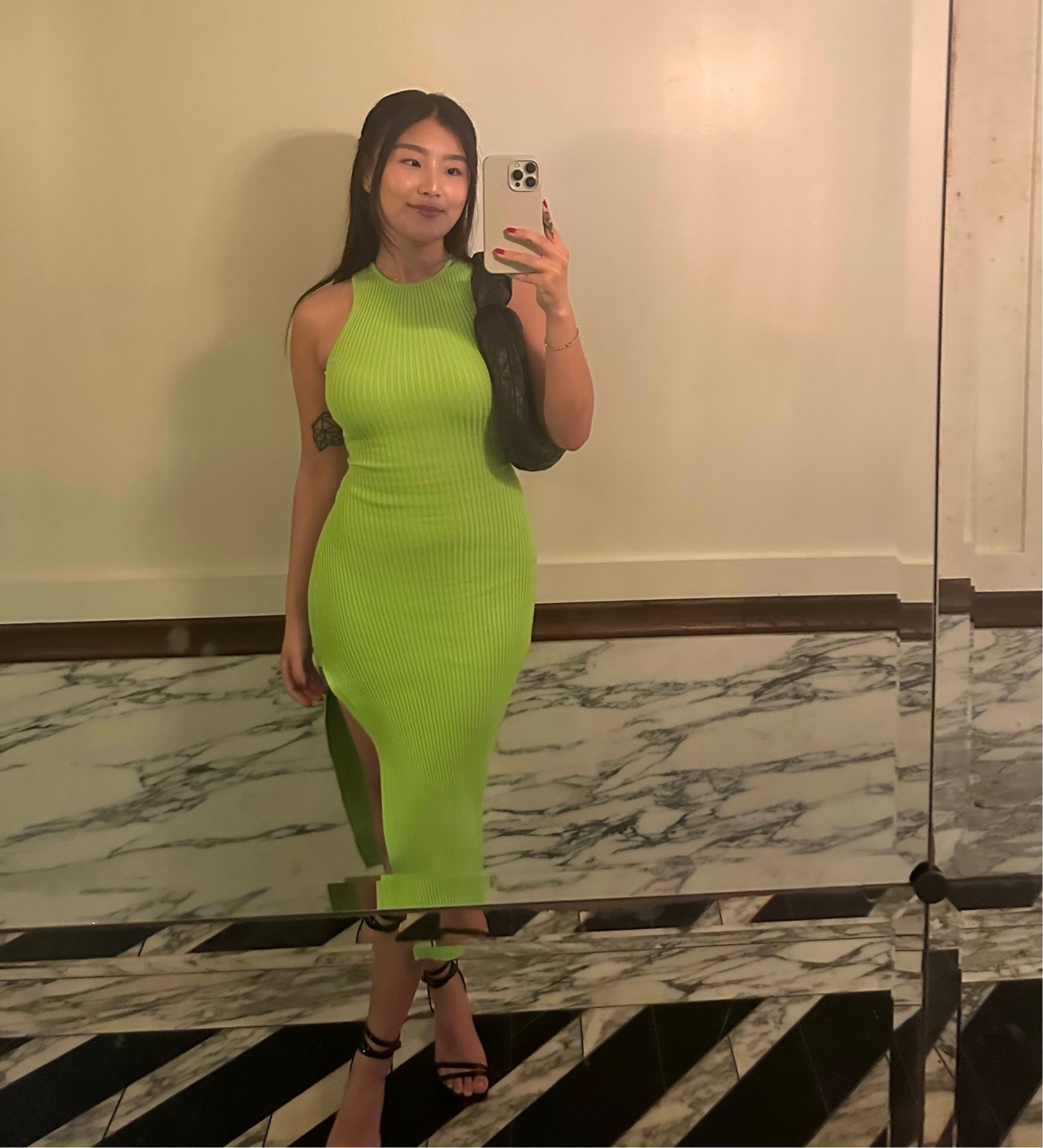 Brunch outfit 🤍 
Green dress is sold out but the neutral is also cute
Black shoes are discontinued but found another  alternative that gives the same look
