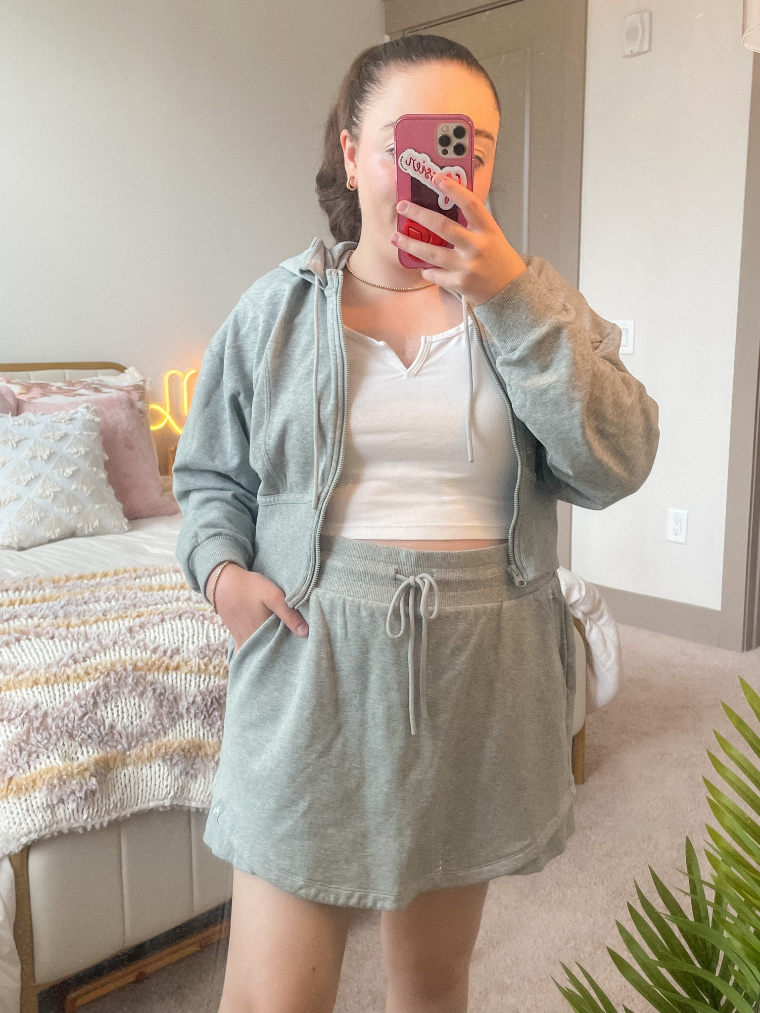 Cutest new athleisure set from joylab at target!!! 🏃🏻‍♀️🎯🫶🏻 

wearing M - jacket, L - skort

#LTKxadidas #LTKfit #LTKSeasonal