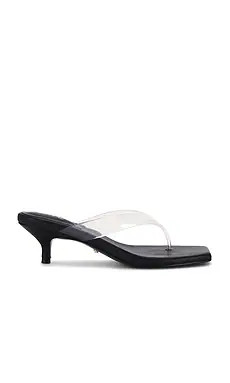 RAYE Perla Kitten Heel in Black & Clear from Revolve.com | Revolve Clothing (Global)