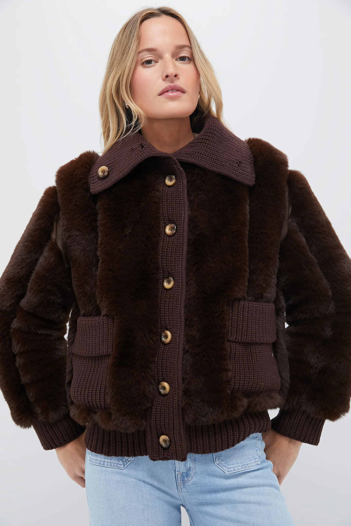 Mahogany Faux Fur Walden Jacket | Tuckernuck (US)