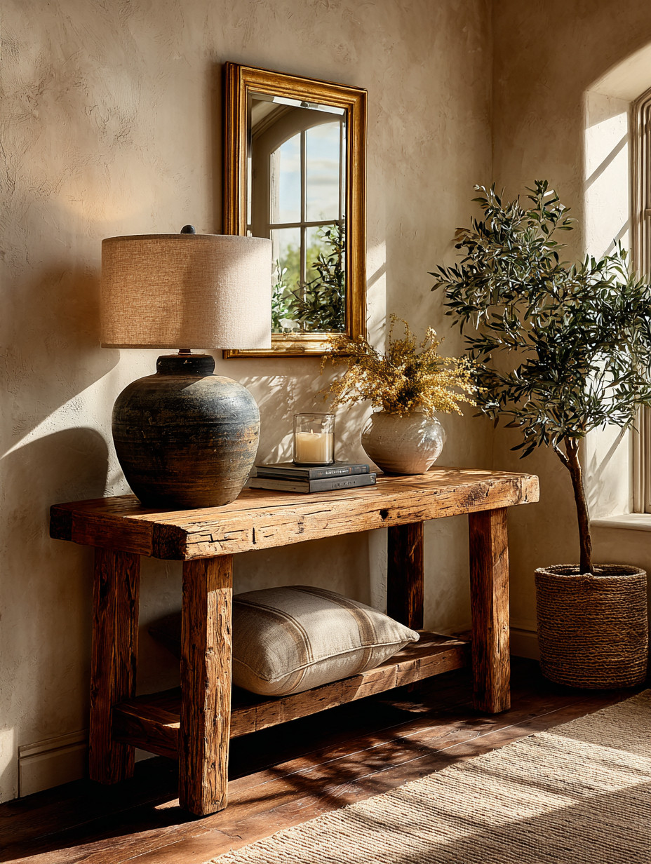 Stop replacing furniture that still works. Upgrade it instead.

This classic rustic console table had its moment—but with the right styling, it can evolve beautifully into a more modern, elevated look. All it takes is intention.

Start with one bold statement piece—a sculptural, White Lotus–inspired table lamp that adds presence and softness at the same time. Then layer in a gold frame mirror to bring light, reflection, and that subtle touch of elegance that instantly transforms the space.

Keep the natural textures, but refine the styling. That’s how you transition from country to modern without starting over.

This is how timeless homes are built—by upgrading, not replacing.

Recreate this look—everything linked in LTK. 

 #LTKHome