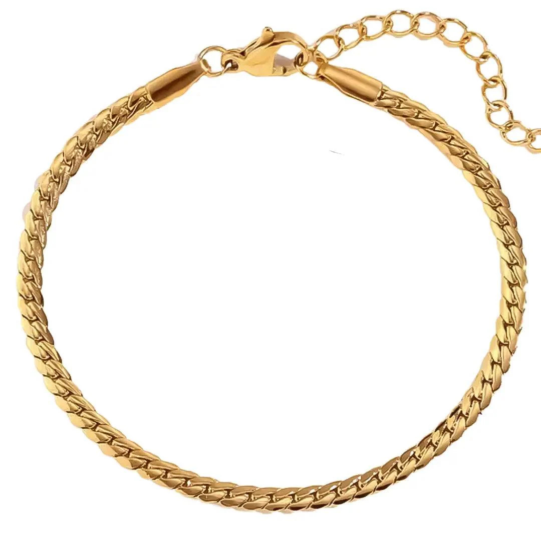 Flat Curb Mini Bracelet - Ahava J | Ahava Jewels