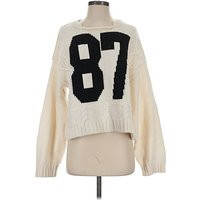 We the Free Pullover Sweater: Ivory Graphic Pattern Tops - Size Small | ThredUp (US)