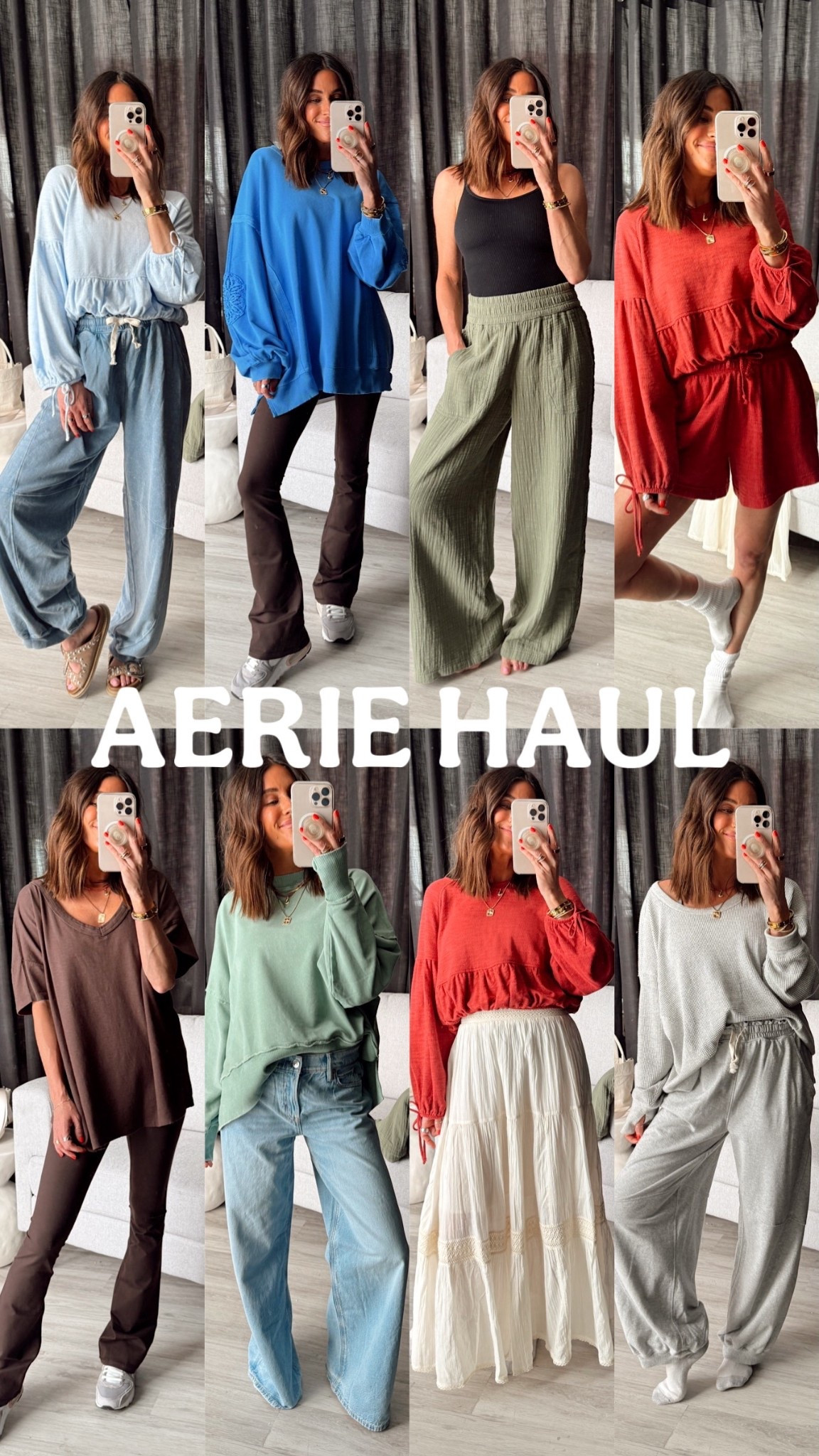 Aerie HAUL, and allll of it is on SALE! 🙌🏼
Sizing: 
small in sweatshirts 
xs in sweaters/tops
xs in olive pants 
xs in maxi skirt 
xxs in the drawstring pants (run big!)

#LTKStyleTip #LTKFindsUnder50 #LTKSaleAlert