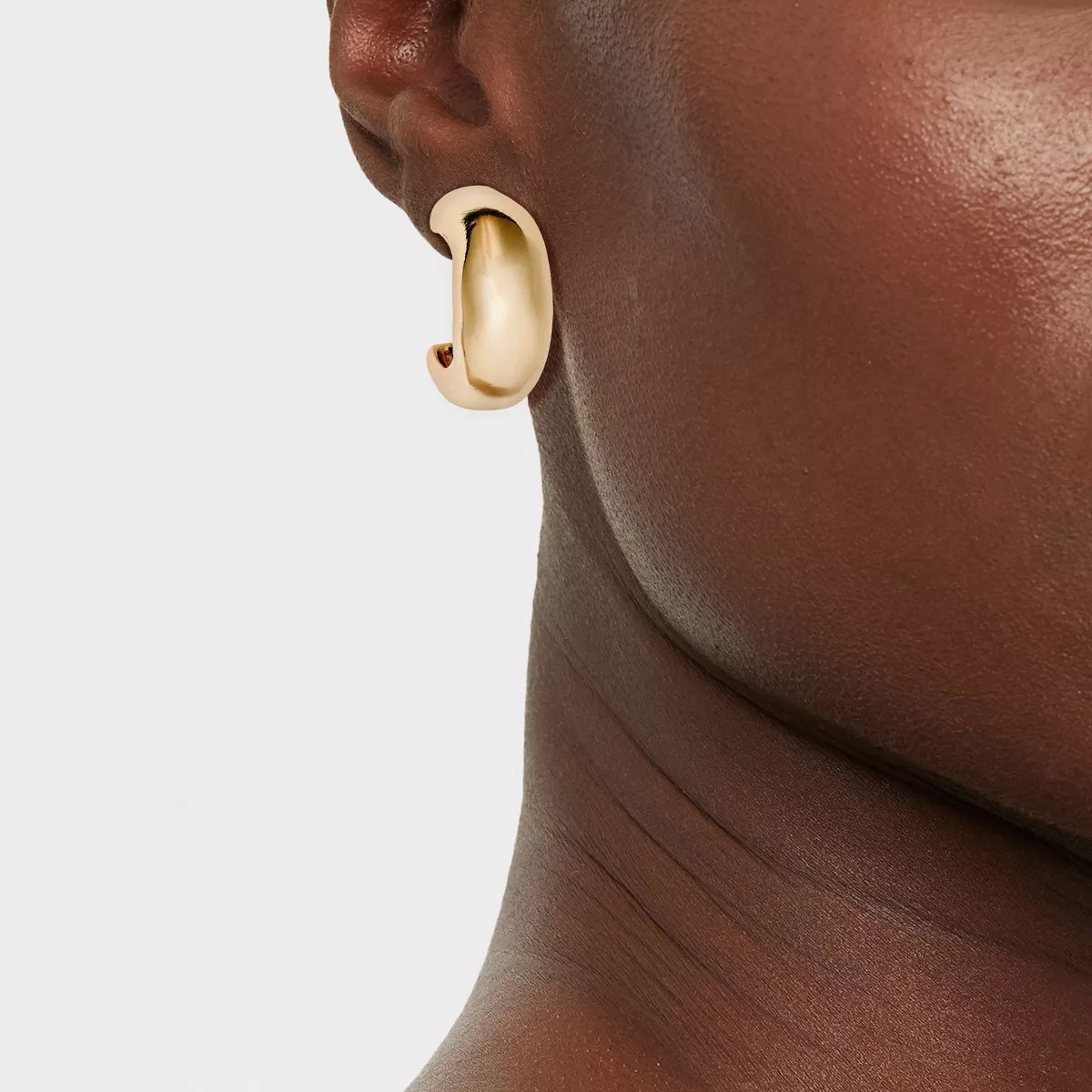 Puffy Hoop Earrings - A New Day™ Gold | Target