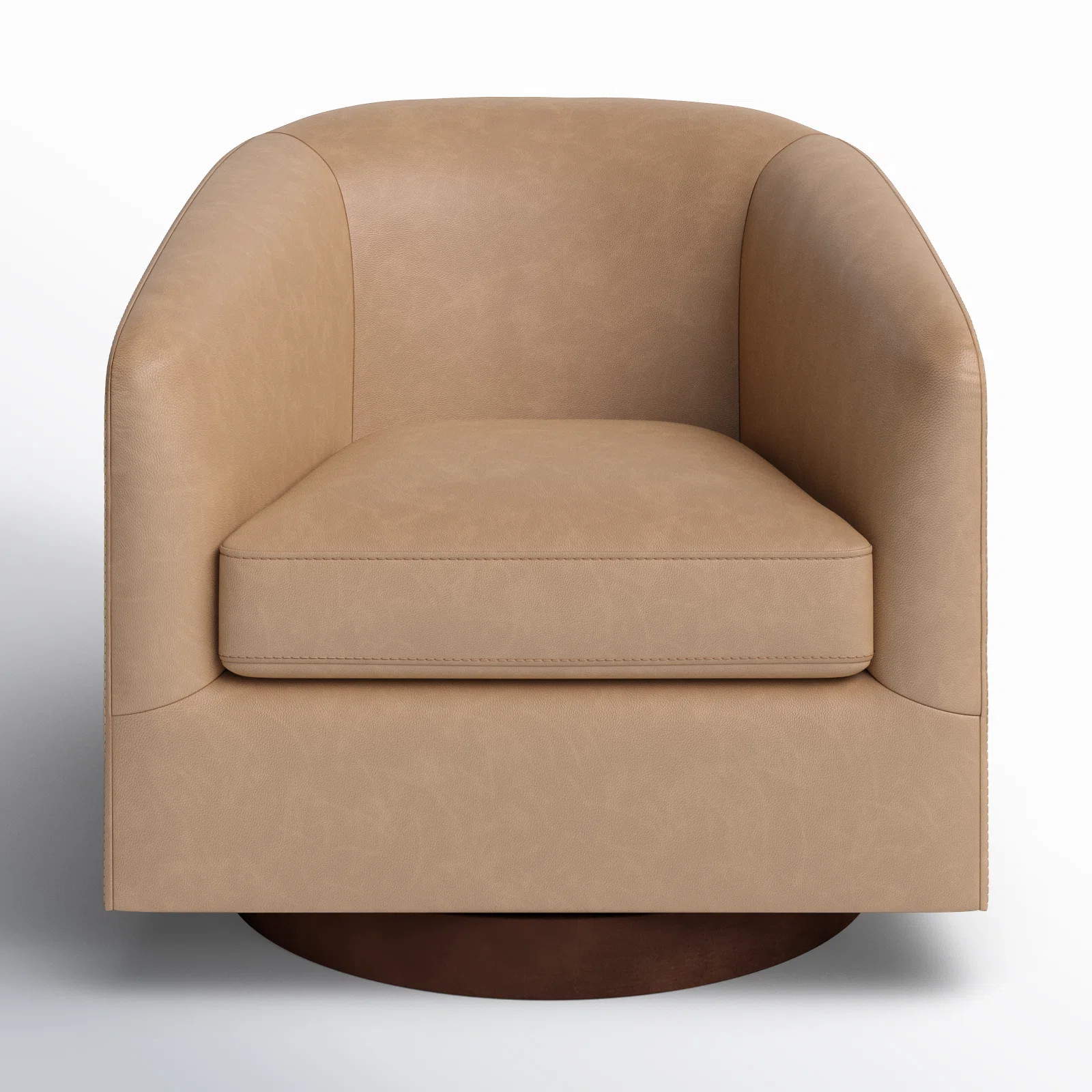Bennett Vegan  Leather Swivel Barrel Chair | AllModern
