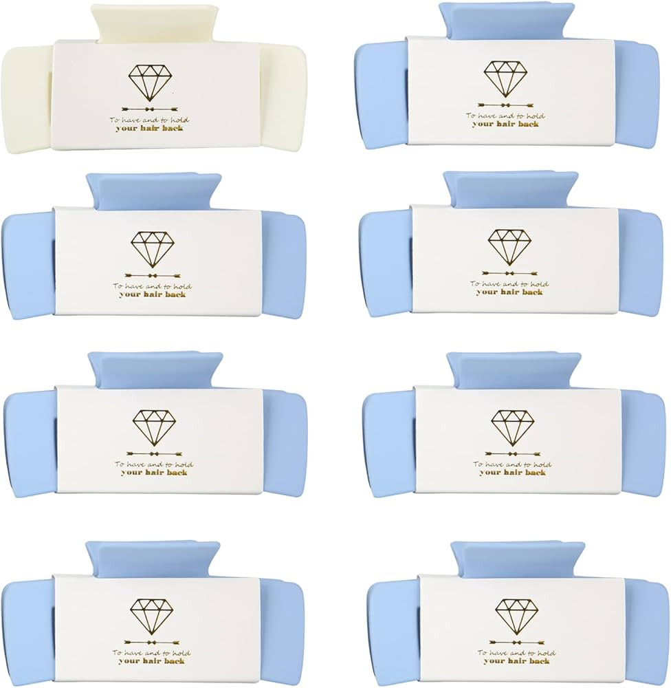 Loanzeg Bridesmaid Hair Claws Bachelorette 4.1 Inch Square Hair Clips Set of 8 Bridal Shower Rect... | Amazon (US)