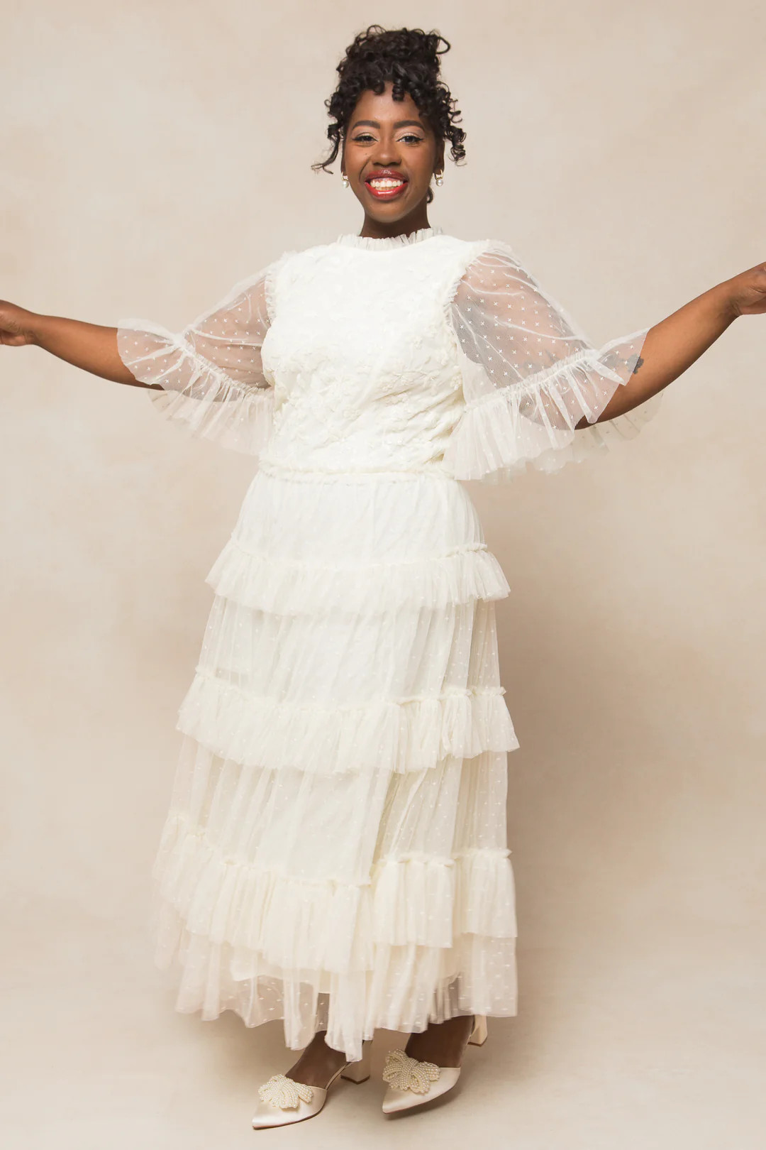 Anya Dress in Cream Tulle - FINAL SALE | Ivy City Co