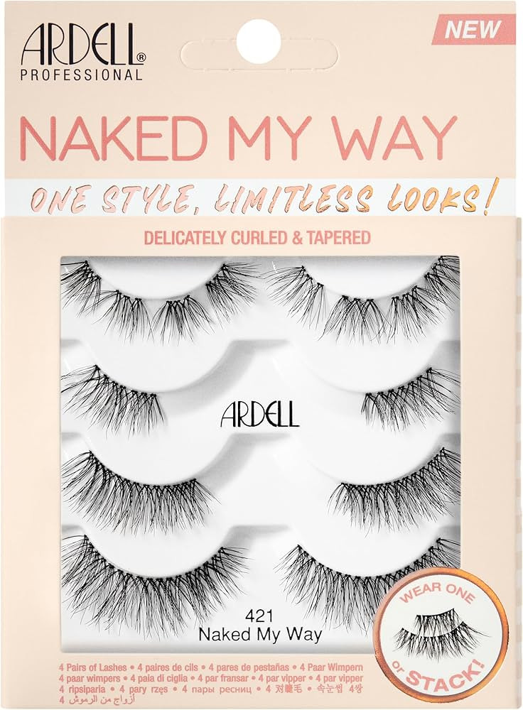 Ardell Naked Lashes 421 – Ultra-Light Natural Eyelashes with Clear Invisiband, 4 Pair | Amazon (US)