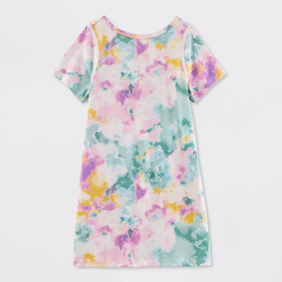 Toddler Girls' Adaptive 2pk Short Sleeve Tie-Dye Leopard Dress - Cat & Jack™ Cream/Soft Caramel... | Target