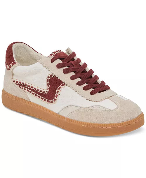 Dolce Vita Women's Notice Stitch Low-Profile Lace-Up Sneakers - Macy's | Macy's