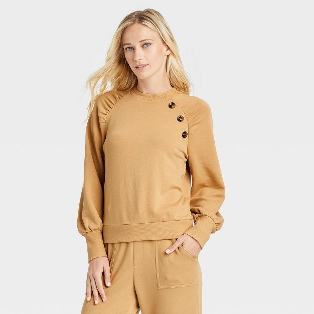 Women's Shirred Shoulder Sweatshirt - Who What Wear™ | Target