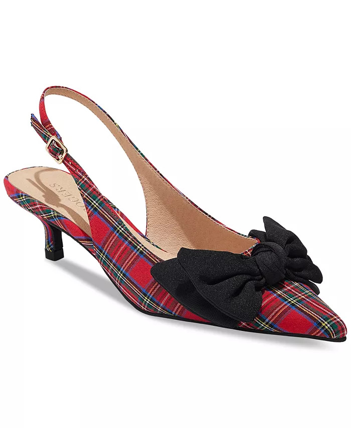 Jack Rogers Women's Debra Plaid Pointed-Toe Slingback Pumps - Macy's | Macy's