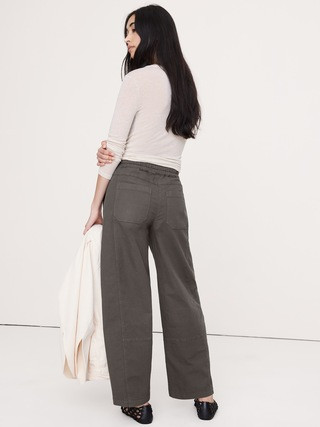Mid-Rise Relaxed Painter Pull-On Pant | Banana Republic (US)