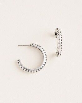 Silvertone Cutwork Hoop Earrings | Chico's