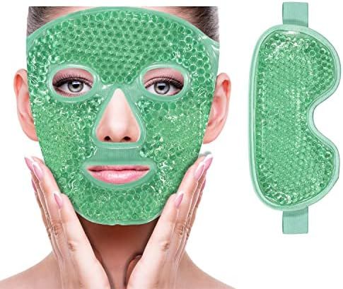 Cooling Ice Face Eye Mask for Reducing Puffiness, Bags Under Eyes,Sinus,Redness,Pain Relief,Dark ... | Amazon (US)