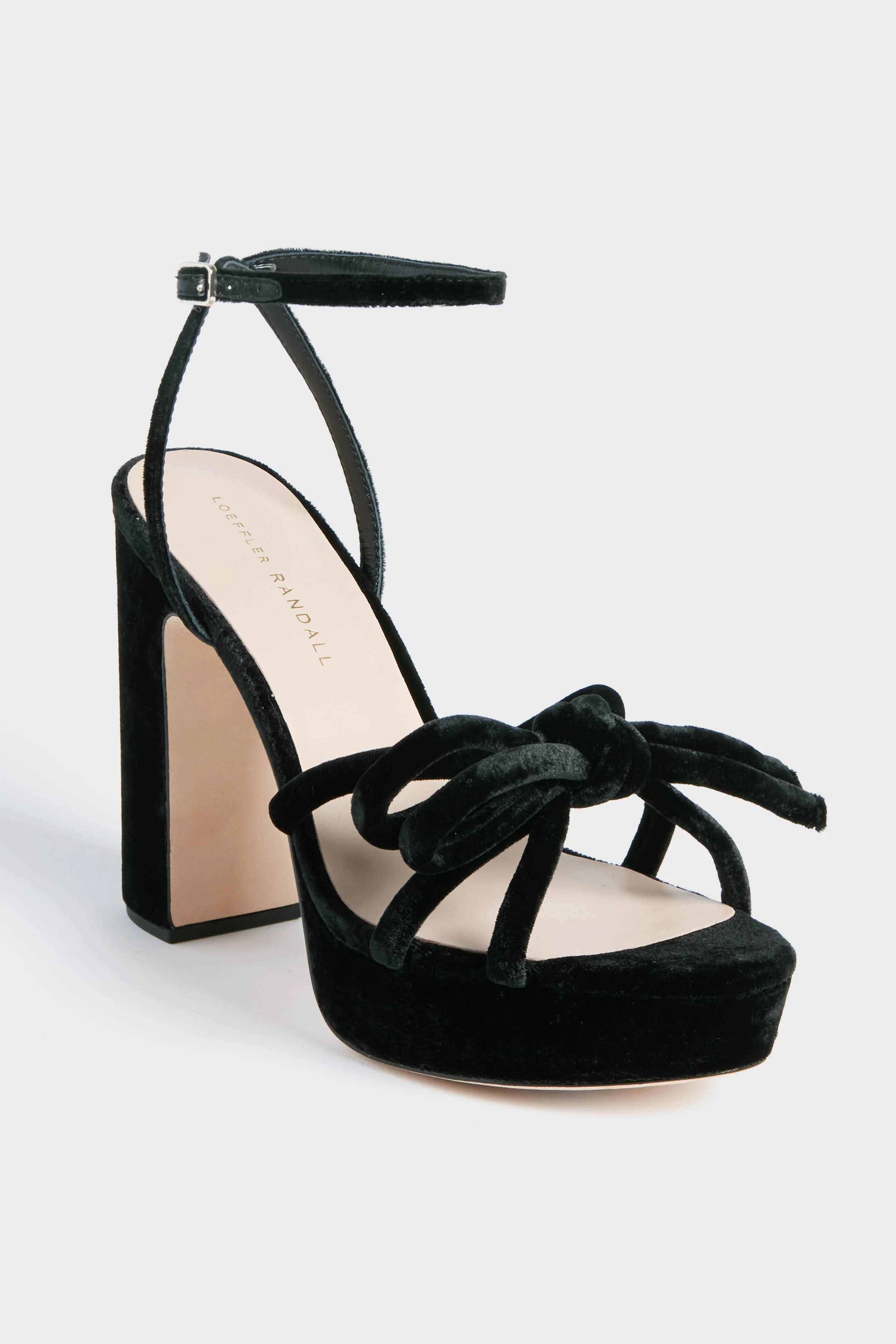 Black Velvet Melany Platform Heels | Tuckernuck (US)