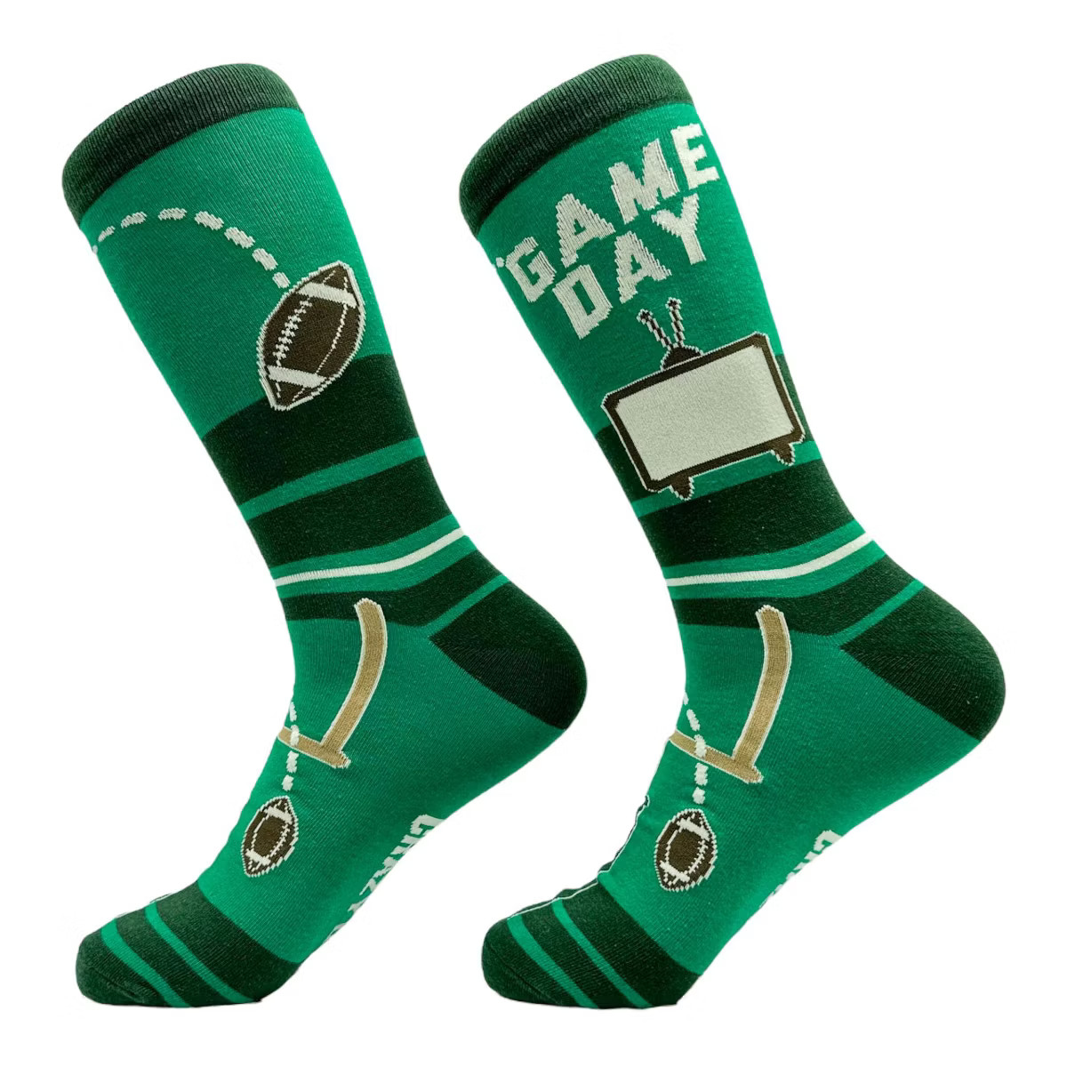 Crazy Dog T-Shirts Men's Game Day Socks Funny Football Games Touchdown Footwear | Target