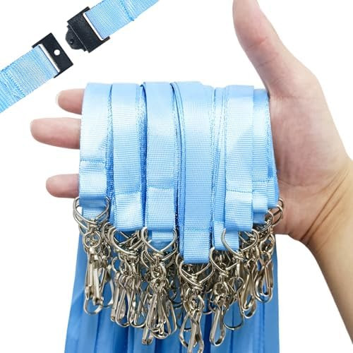 DE 25/50Pack Breakaway Lanyards for Id Badges,Teacher Lanyard with J-Hook Bulk Flat Lanyards for ... | Amazon (US)
