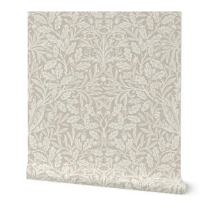 Wallpaper in ACORN IN DOVE AND LINEN (Arts & Crafts Neutrals) - WILLIAM MORRIS | Spoonflower
