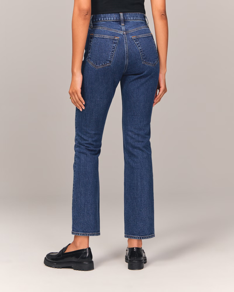 Ultra High Rise Ankle Straight Jean | Abercrombie & Fitch (US)