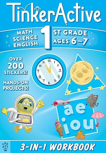 TinkerActive 1st Grade 3-in-1 Workbook: Math, Science, English Language Arts (TinkerActive Workbo... | Amazon (US)