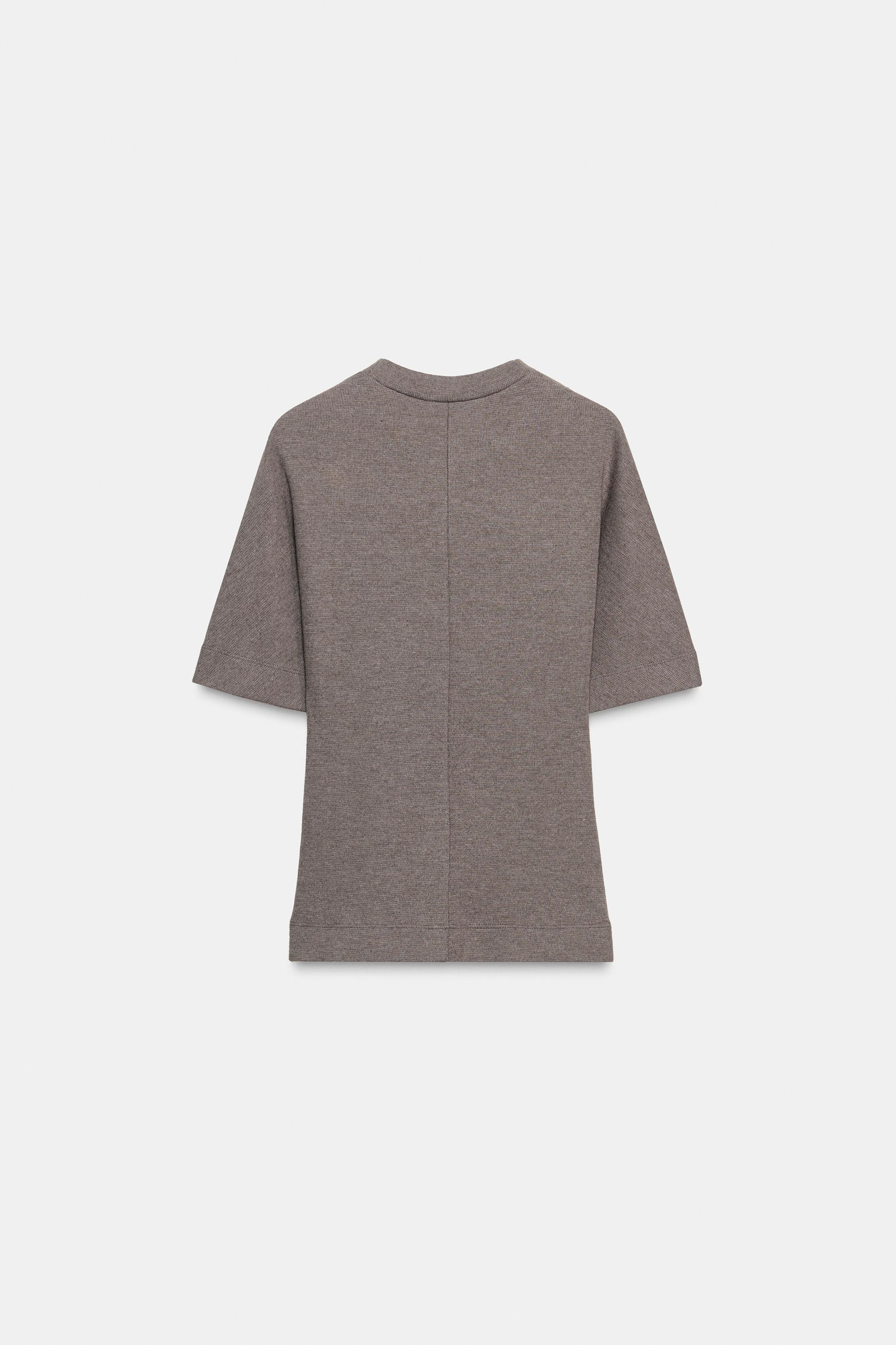 FITTED SOFT SHORT SLEEVE TOP | Zara US