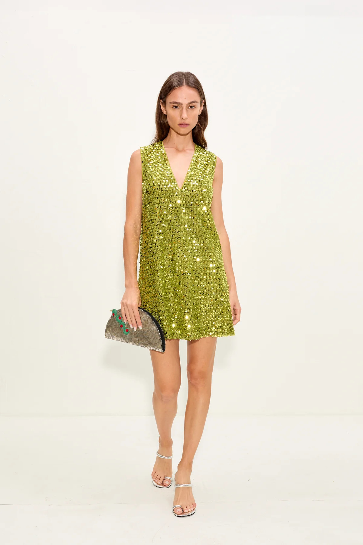 Beaded Lune Clutch In Dirty Martini | Simon Miller