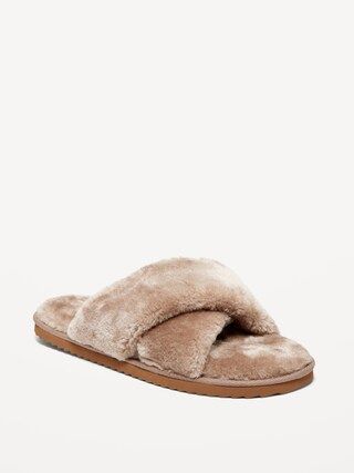Cozy Faux Fur Slide Slippers for Women | Old Navy (CA)