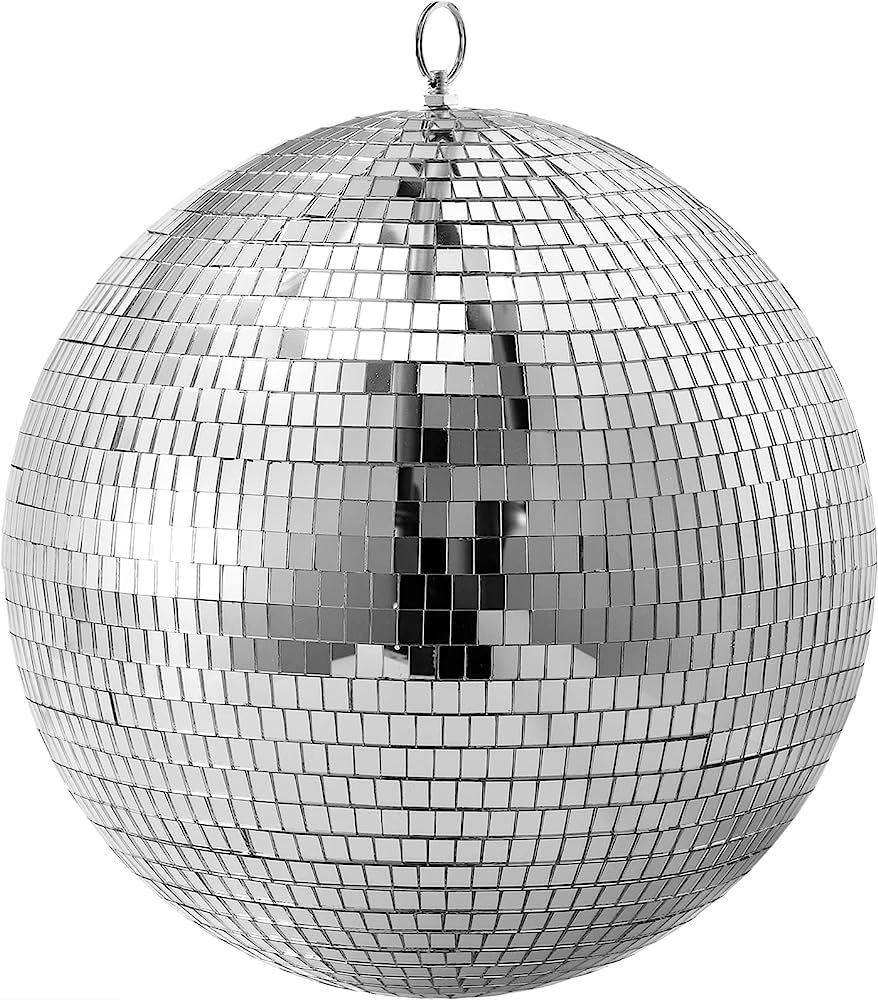 Suwimut 12 Inch Mirror Disco Ball Hanging Disco Lighting Ball with Hanging Ring for Party or DJ C... | Amazon (US)