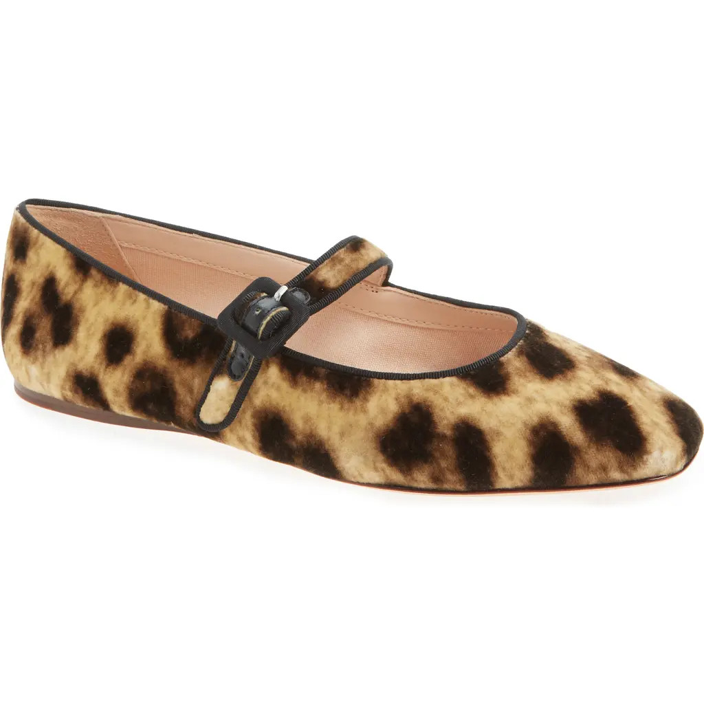 Loeffler Randall Ginger Mary Jane Flat in Leopard at Nordstrom Rack, Size 8 | Nordstrom Rack