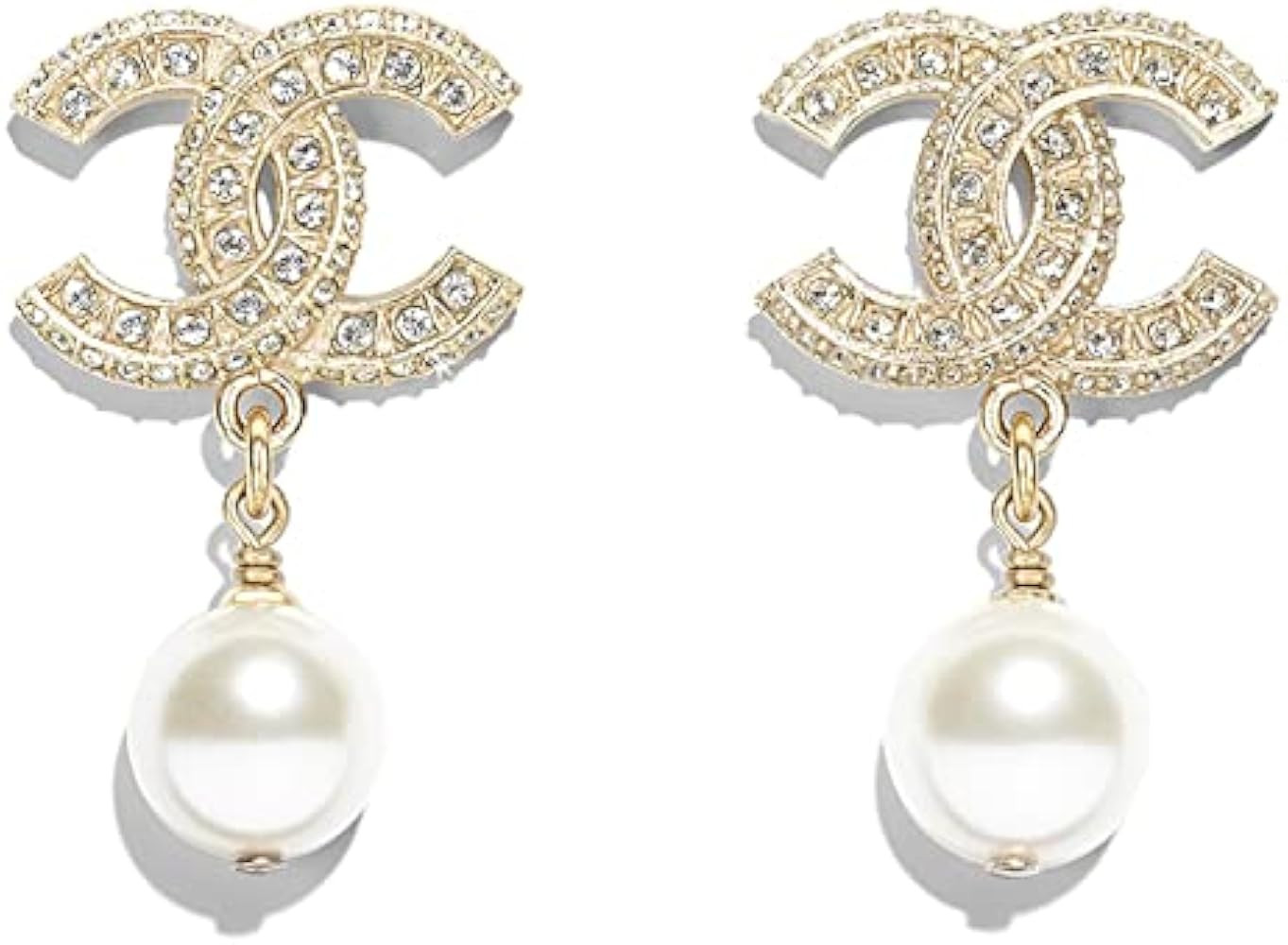 CC Earrings Women CC Logo Stud Earrings with Timeless Crystal Studs Gift for Birthday Thanksgivin... | Amazon (US)