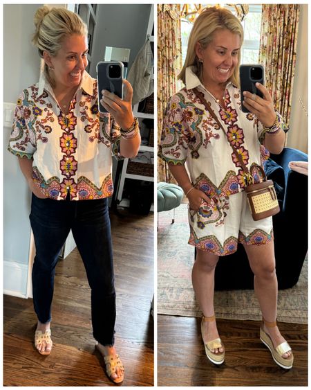 Mix and match madness for sure- so many styling opportunities with this fabulous set!

I’m in small shirt & shorts and 28 jeans

#LTKSeasonal #LTKstyletip #LTKover40