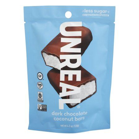 unreal dark chocolate coconut bars certified vegan, non-gmo, less sugar 3 bags | Walmart (US)