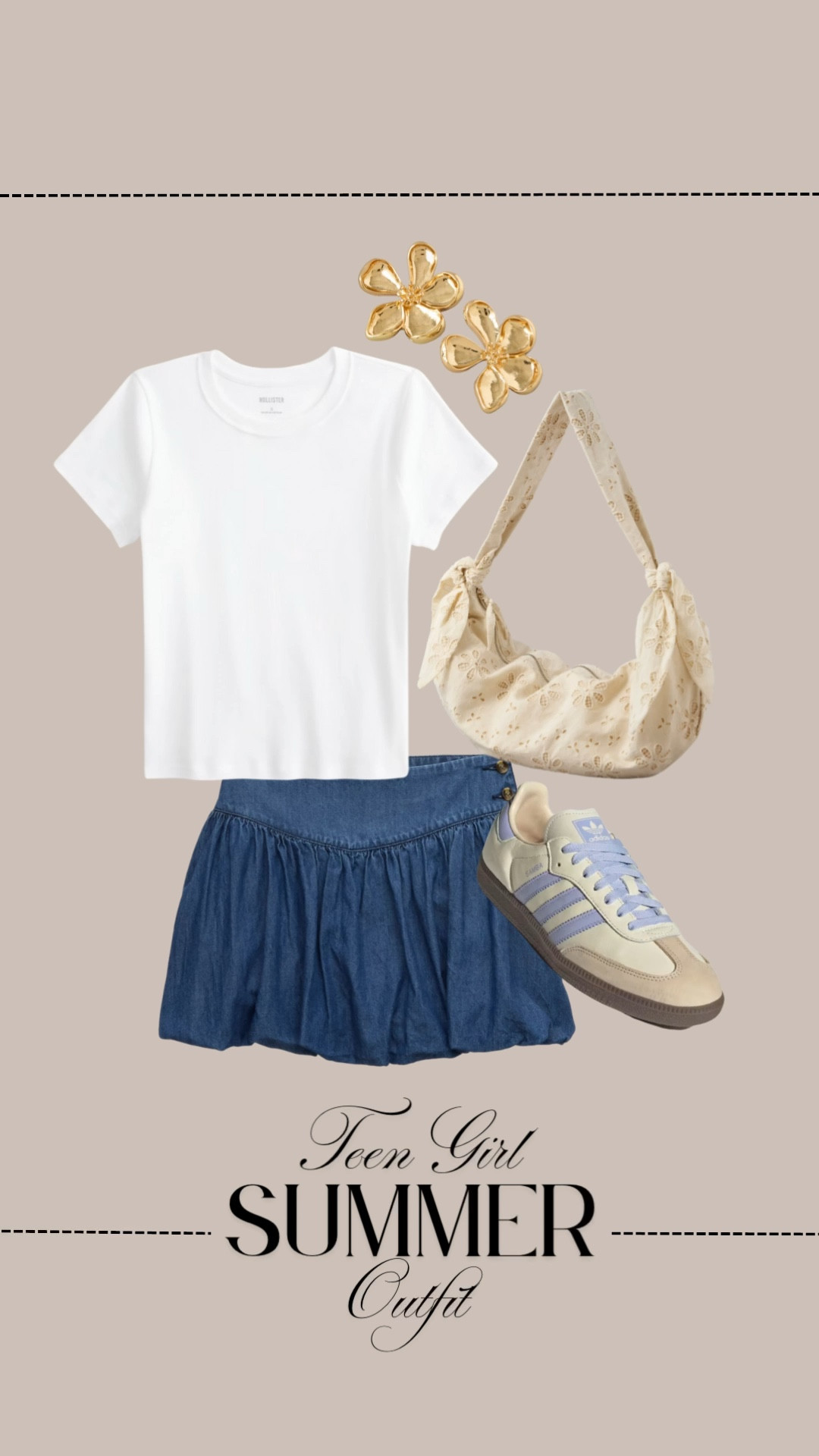 Your go-to summer outfit just got cuter! A soft white tee, flouncy denim skirt, and pastel adidas sneakers make this look easy to wear and fun to style. Don’t forget the floral touches for that girly pop! #SummerStyle #TeenOutfitInspo #OOTDideas #LTKfit #CasualCute #DenimSkirtLook #EverydayStyle #TeenGirlOutfit