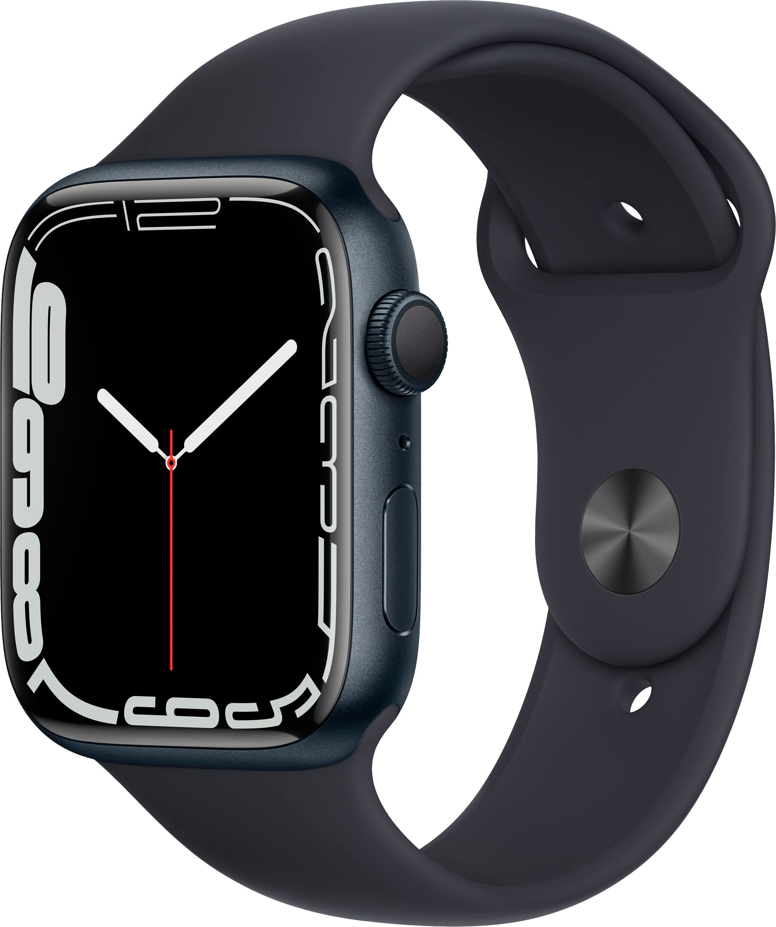 Geek Squad Certified Refurbished Apple Watch Series 7 (GPS) 45mm Midnight Aluminum Case with Midn... | Best Buy U.S.