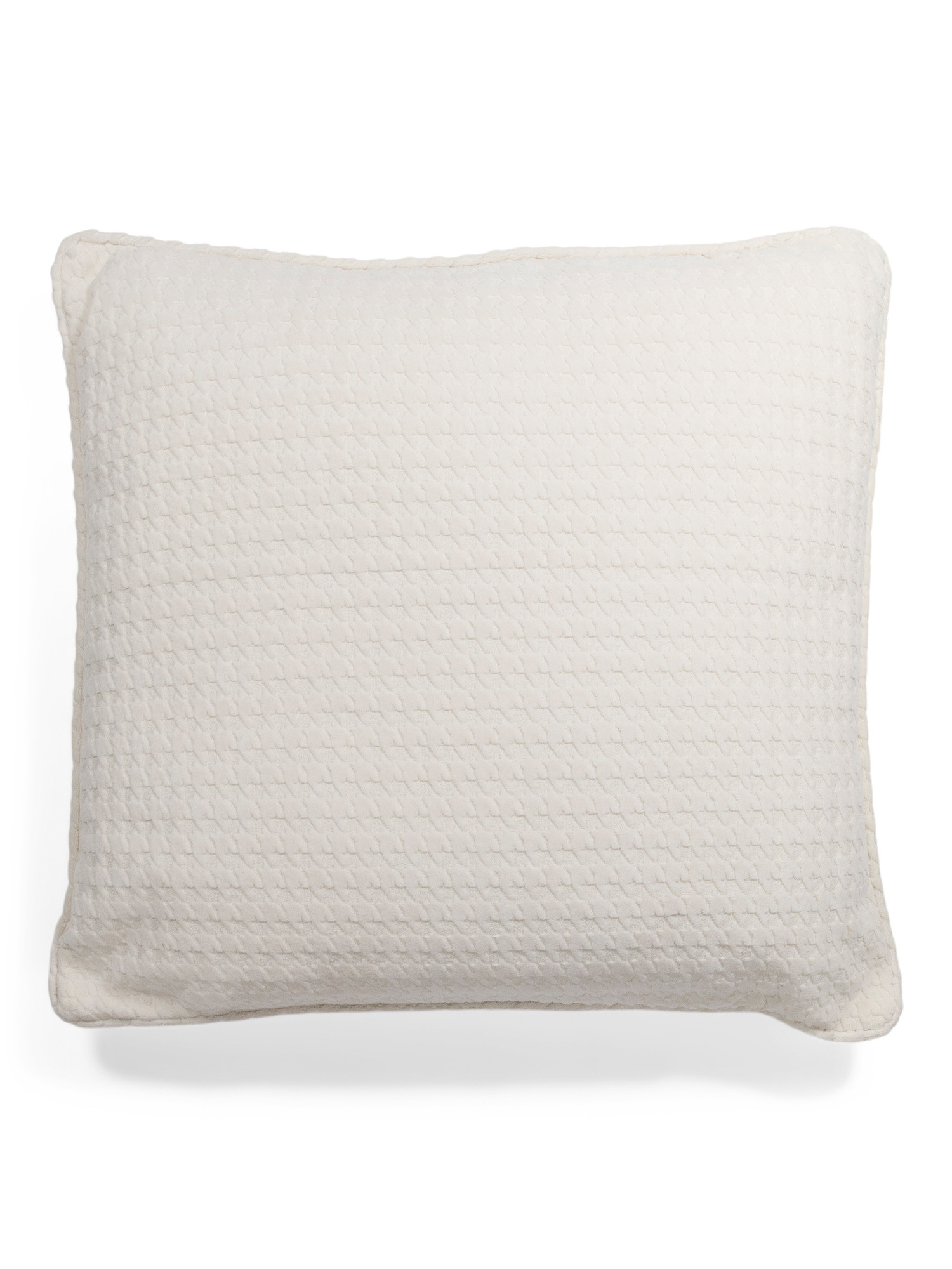 24x24 Houndstooth Velvet Oversized Feather Filled Pillow | TJ Maxx