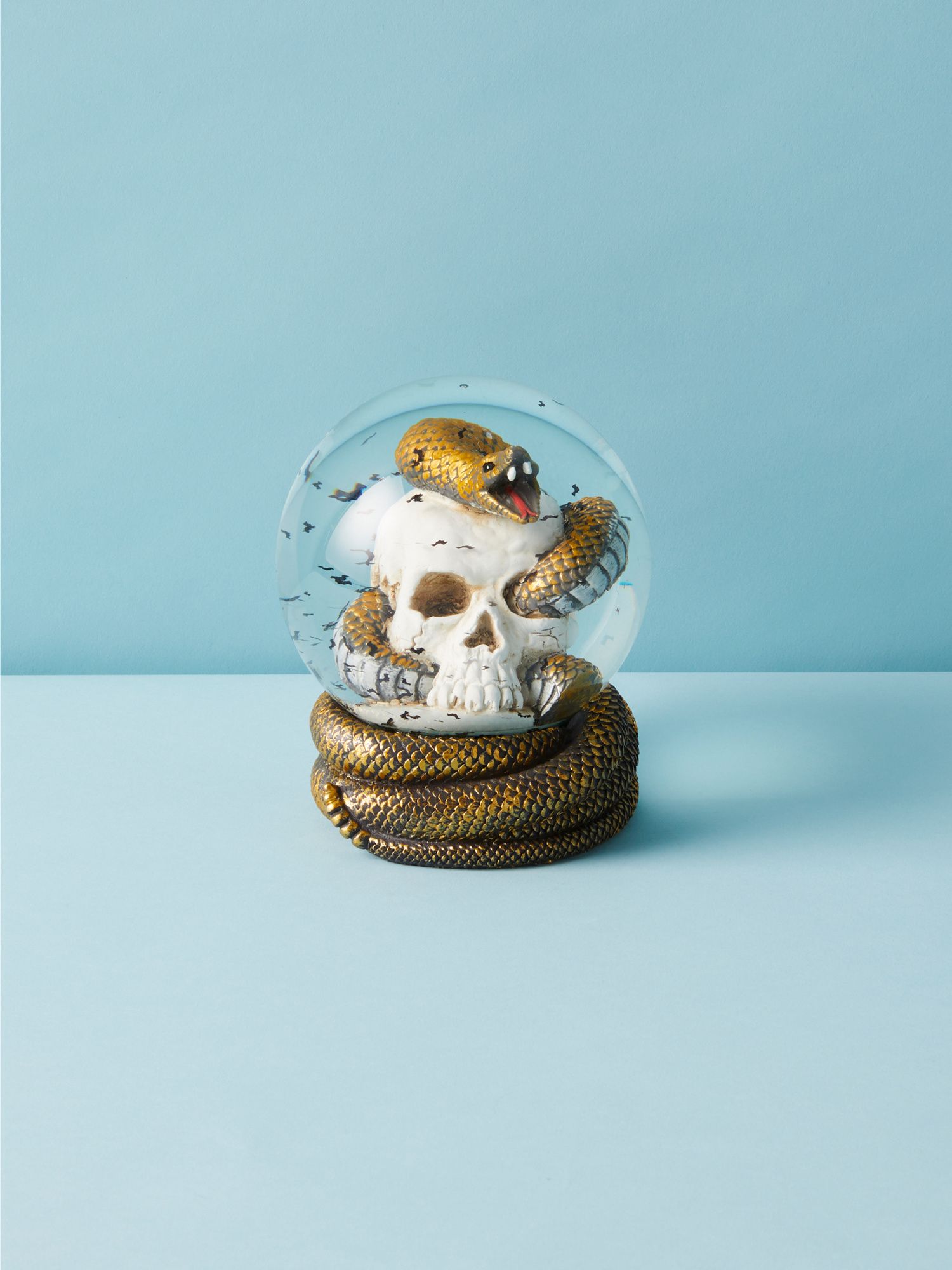 6.5in Skull And Snake Water Globe | Seasonal Decor | HomeGoods | HomeGoods