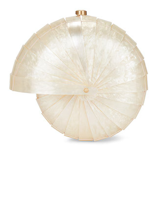 Cult Gaia Sirena Clutch in Ivory | FWRD | FWRD 