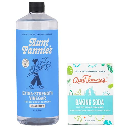 Aunt Fannie's DIY Bundle, Extra Strength Cleaning Vinegar 32 oz & Pure Baking Soda 16 oz, for Multi-Purpose DIY Home Cleaning, No Added Scents, Dyes, or Other Additives | Amazon (US)