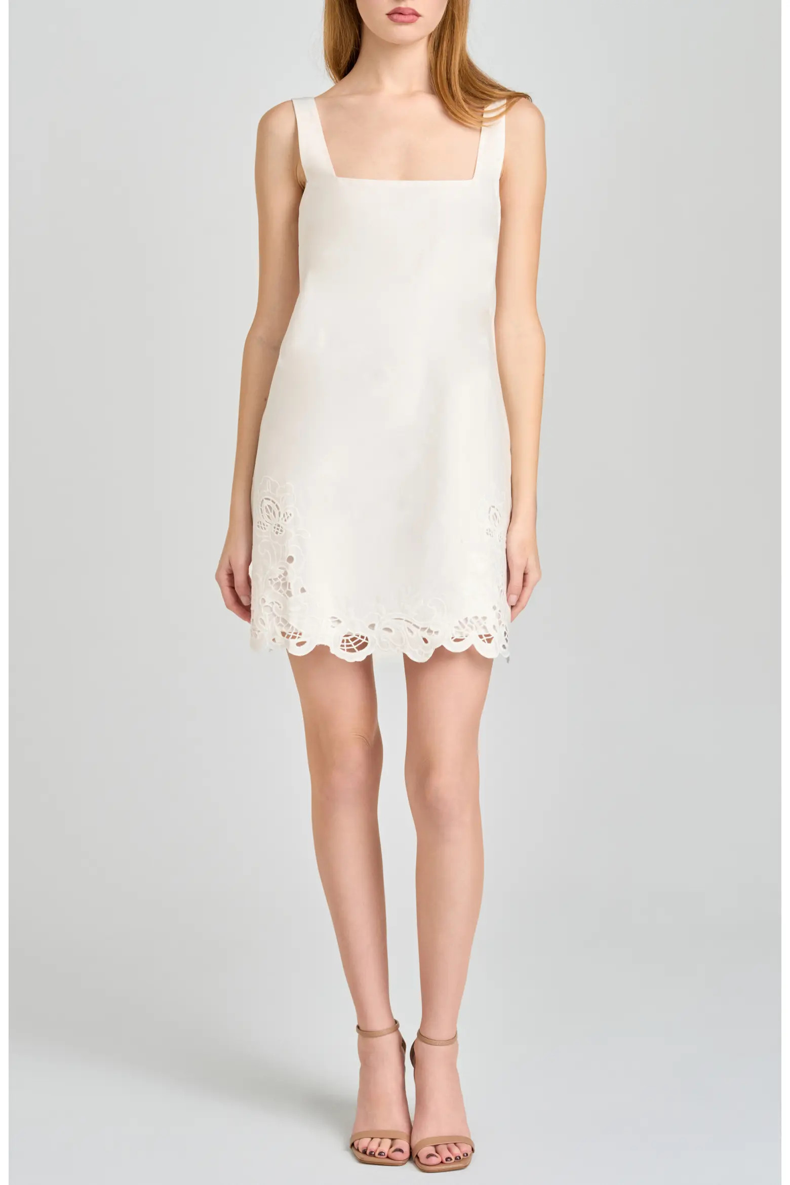 Katarina Eyelet Embroidered Stretch Cotton Minidress (Women) | Nordstrom | Nordstrom