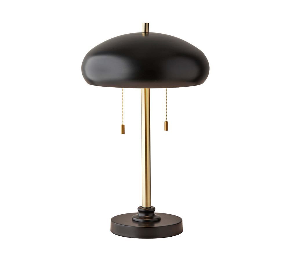Lark Iron Table Lamp, Black &amp;amp; Antique Brass | Pottery Barn (US)