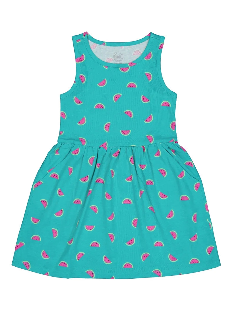 Wonder Nation Girls Tank Play Dress,Sizes Xs-LP | Walmart (US)