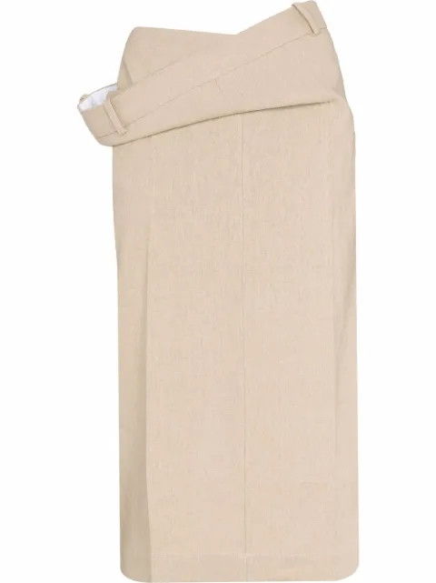 La Vela draped pencil skirt | Farfetch (CA)