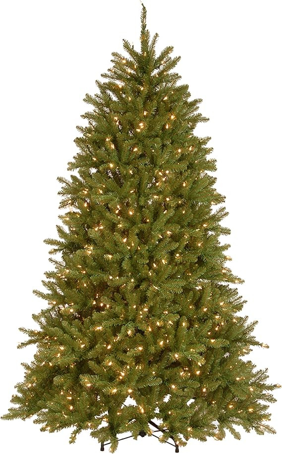National Tree Company Pre-Lit Artificial Full Christmas Tree, Green, Dunhill Fir, Dual Color LED ... | Amazon (US)