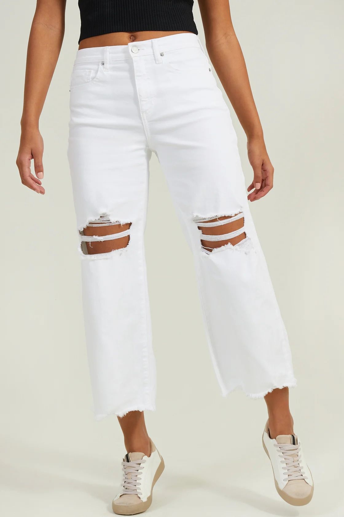 Brianna Cropped Straight Jeans | Altar'd State
