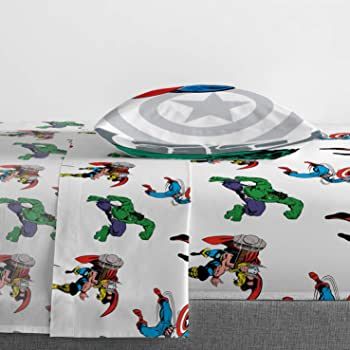 Marvel Avengers Comic Cool 5 Piece Twin Bed Set - Includes Comforter & Sheet Set - Bedding Featur... | Amazon (US)