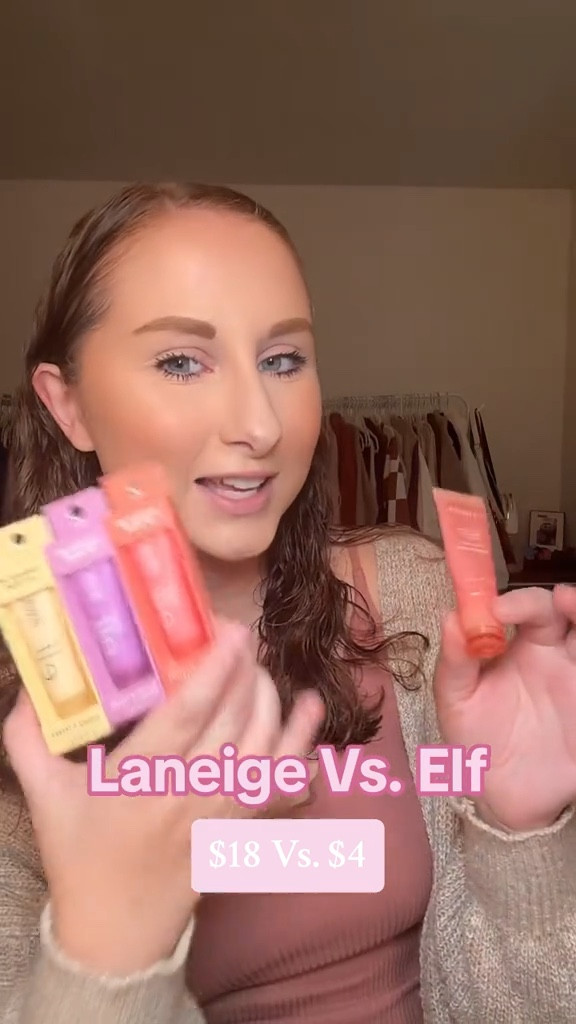 Let’s compare the Elf Squeeze Me Lip Balms & the Laneige Lip Glowy Balms! 🥰

#LTKbeauty #LTKGiftGuide #LTKVideo